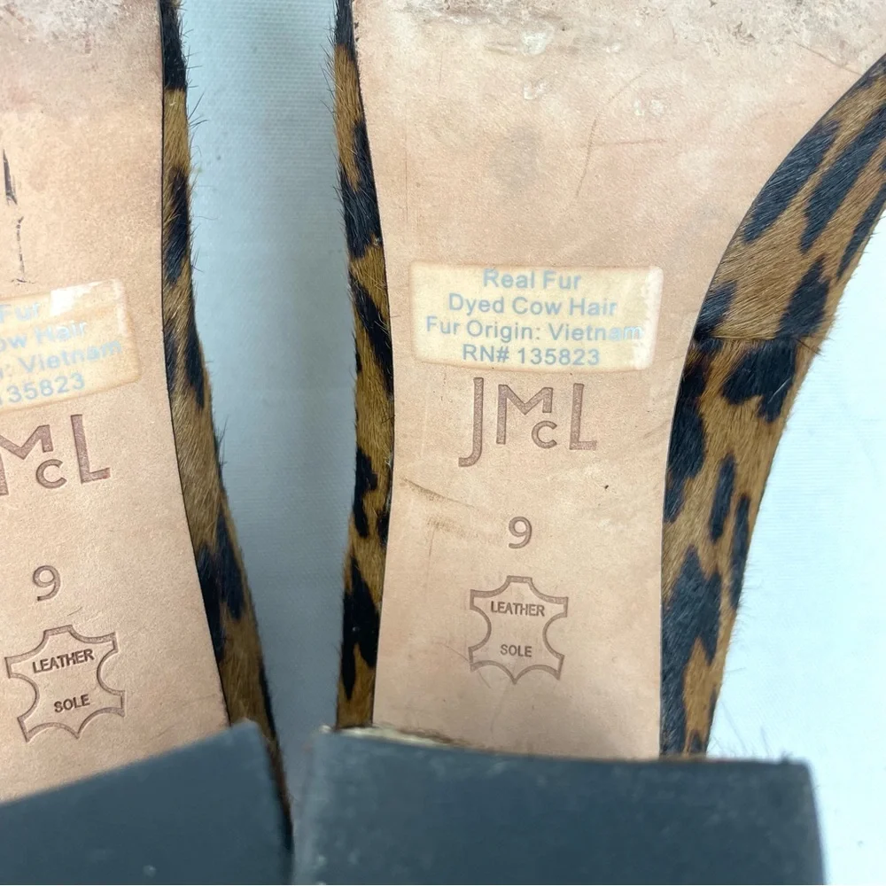 J.McLaughlin Mila Block Heel Leopard Print Calf Hair Heels – Size 9